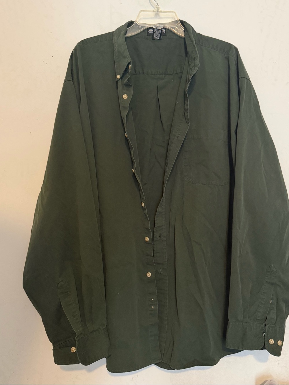 Men's Forest Green Lightweight Button-Front Shirt Jacket